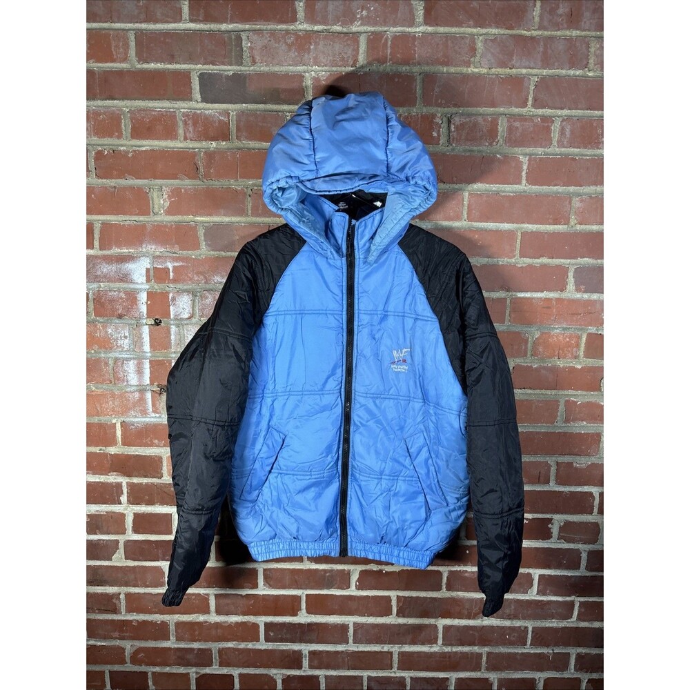Vintage 90s Stone Cold Steve Austin WWF Jacket Hooded Youth 18/20 Adult S/M